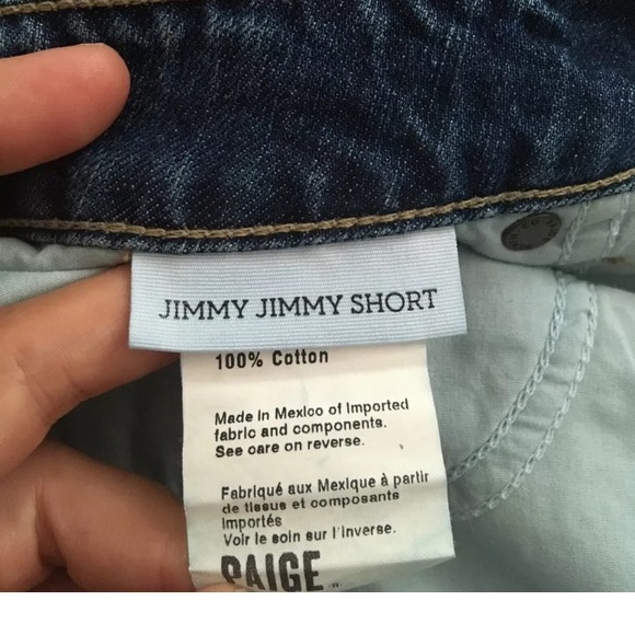 Paige Jimmy Jimmy Denim Shorts 27 Medium Beth Wash - Picture 7 of 8